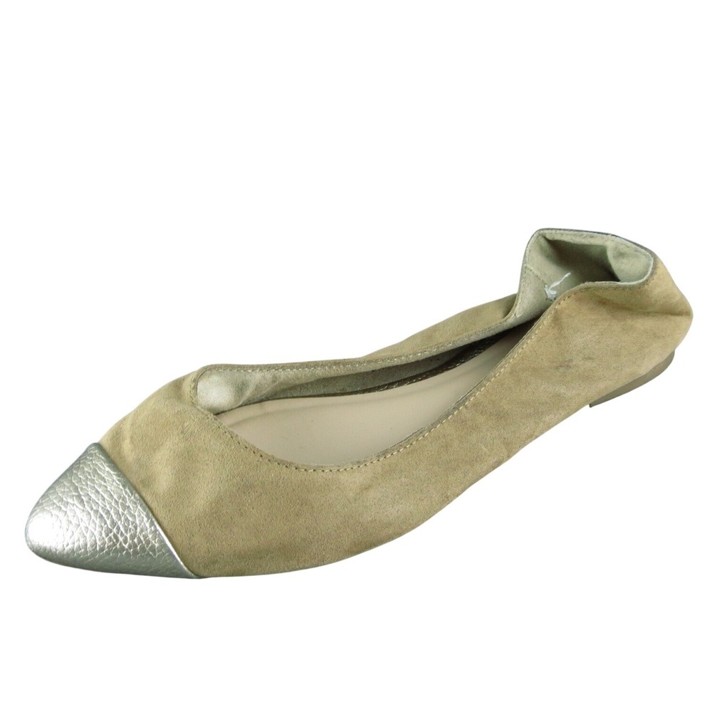 Old Navy Women Ballet Shoes Size 8.5 Medium Brown Fabric Slip On